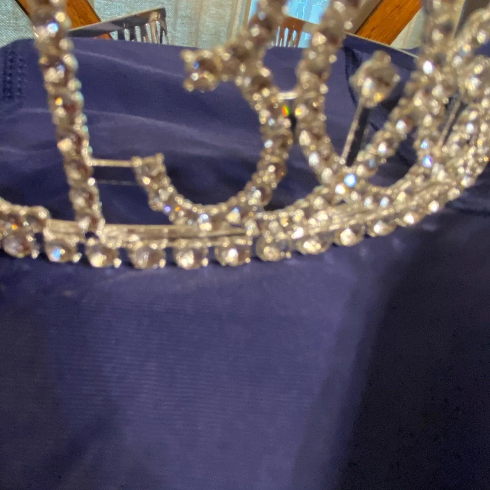 13th birthday Tiara.  Silver Crystal tiara with shiny rhinestones.